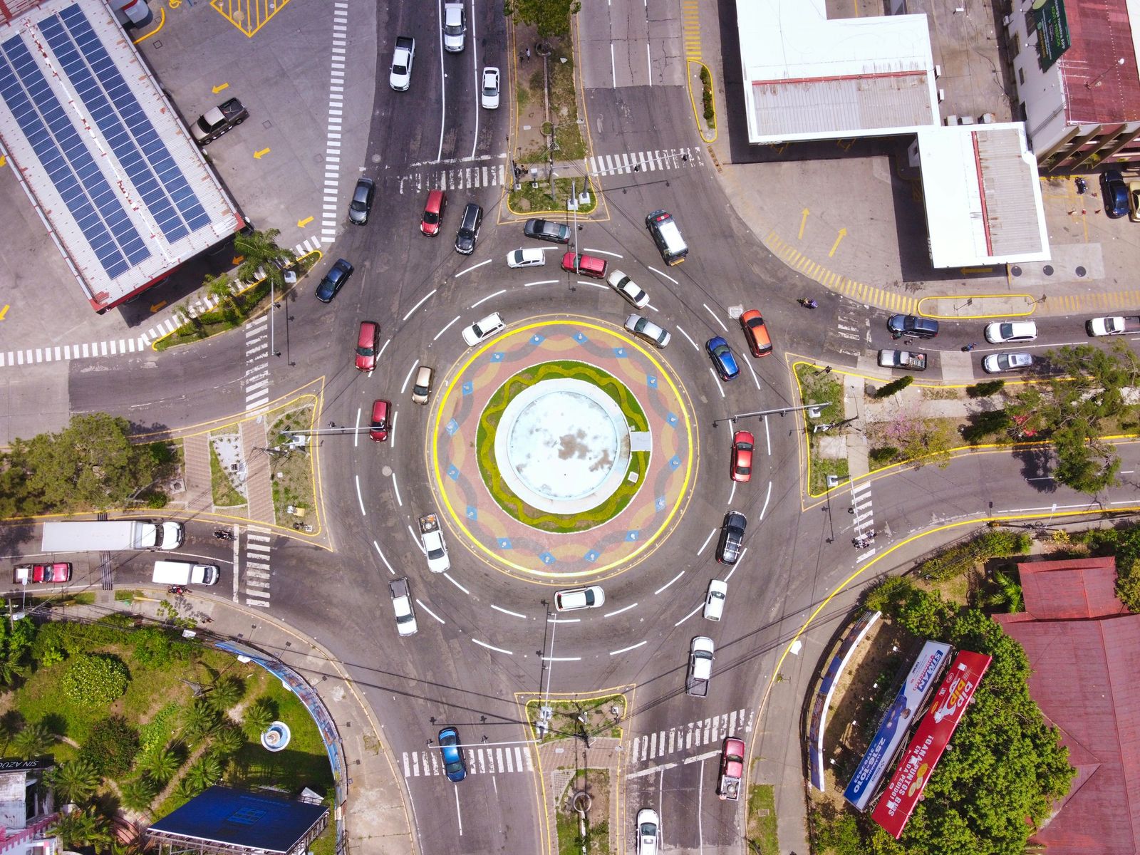 Una rotonda de San Pedro Sula vista desde arriba